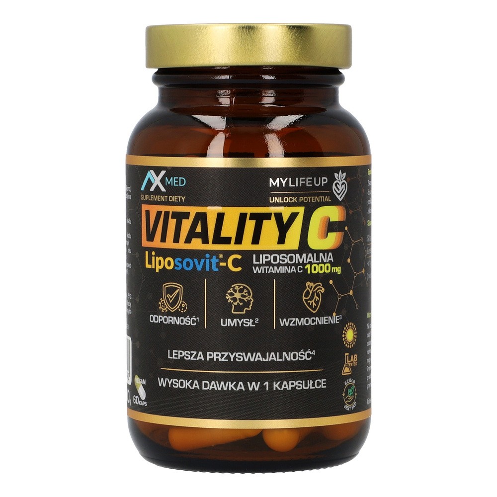 AX MED Vitality C Liposomalna Witamina C 1000 mg, 60 kapsułek >> 0zł za wysyłkę przy zakupach od 149 zł 