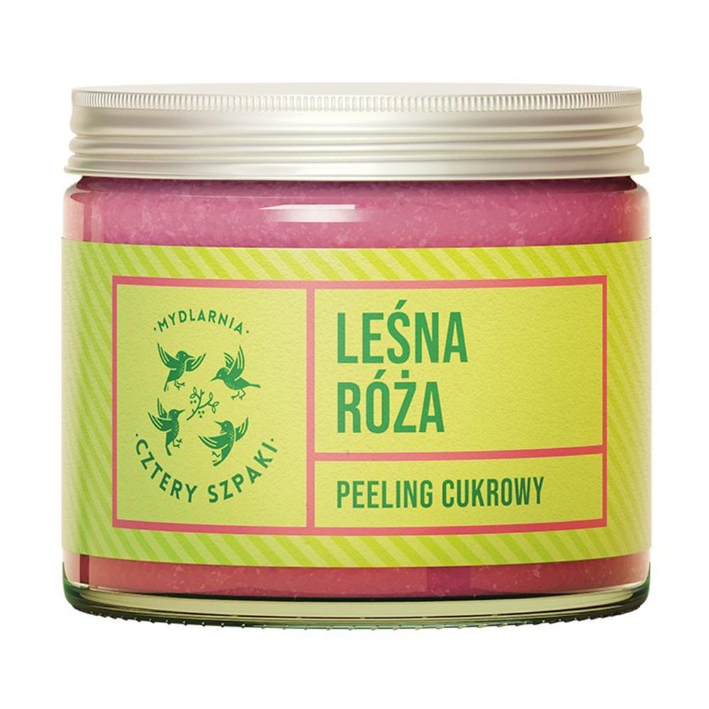 Mydlarnia Cztery Szpaki peeling cukrowy do ciała Leśna Róża 250 ml