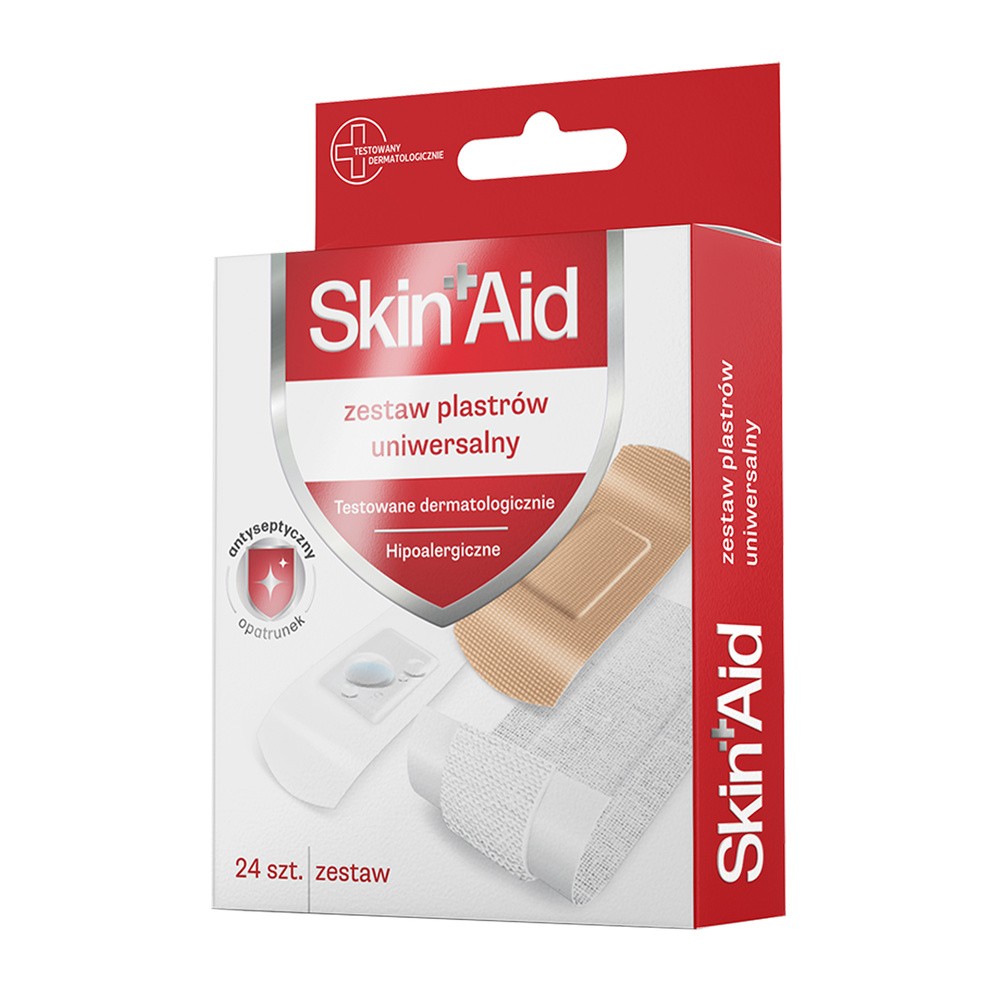 Skin Aid, zestaw plastrów uniwersalnych, 24 sztuki