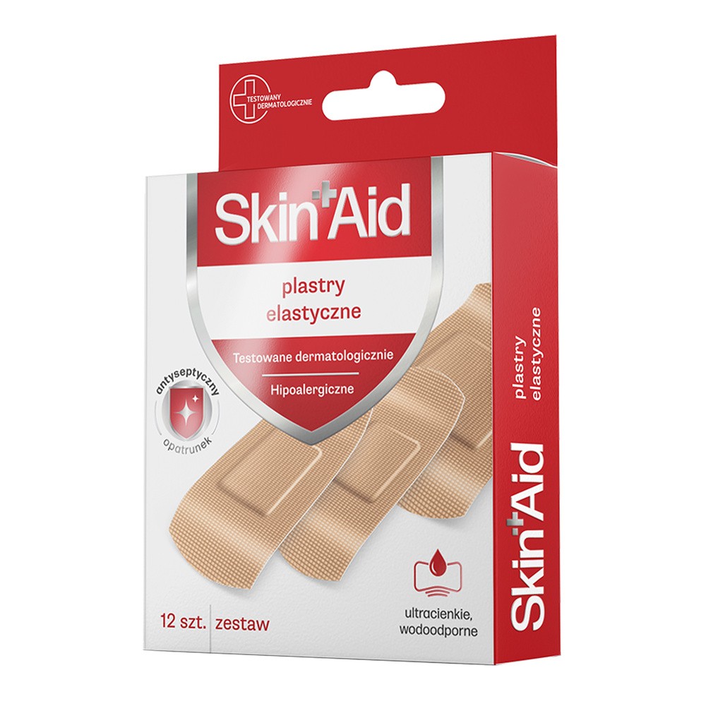 Skin Aid, plastry elastyczne, 12 sztuk