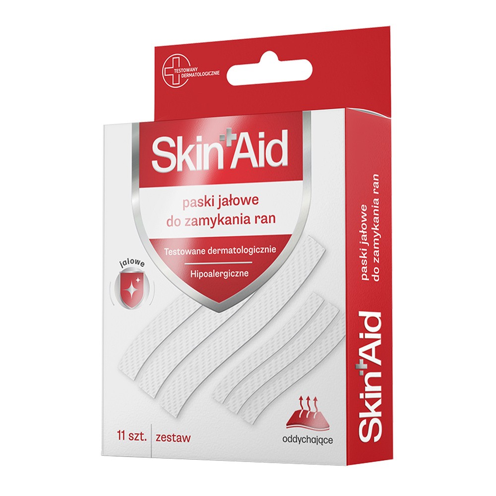Skin Aid Paski jałowe do zamykania ran, 11 sztuk