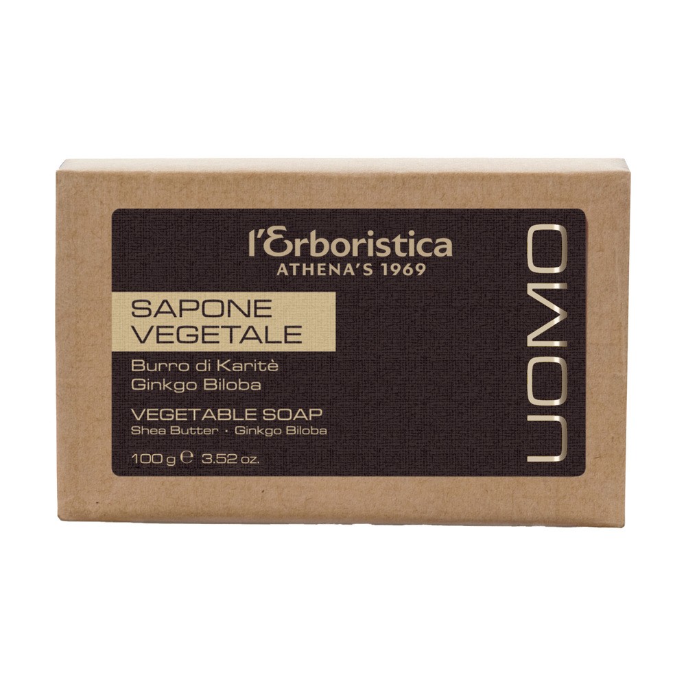 L'Erboristica Uomo, mydło z masłem Shea i miłorzębem japońskim, 100 g
