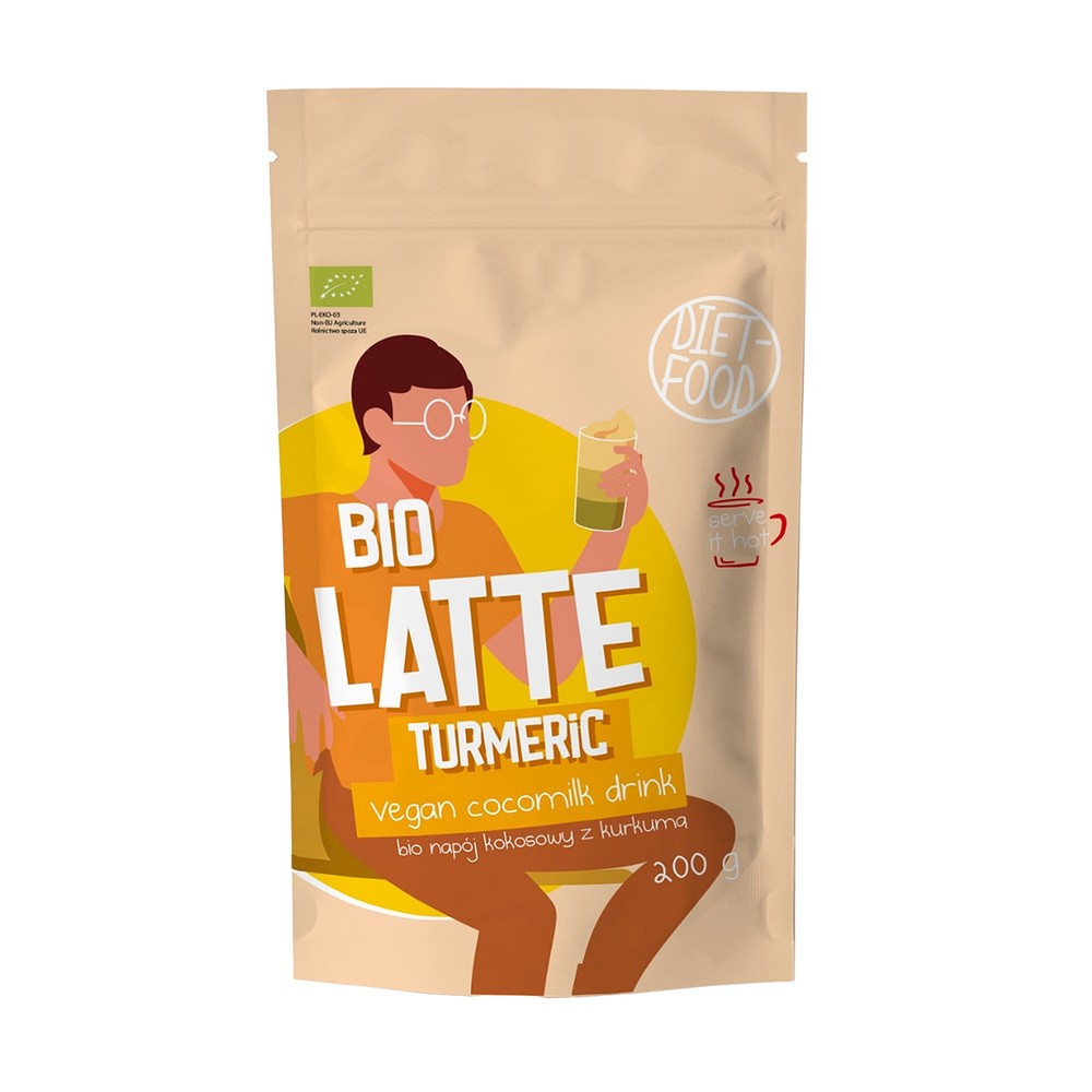 Diet-Food BIO LATTE Z KURKUMĄ - 200 g 5906395147373