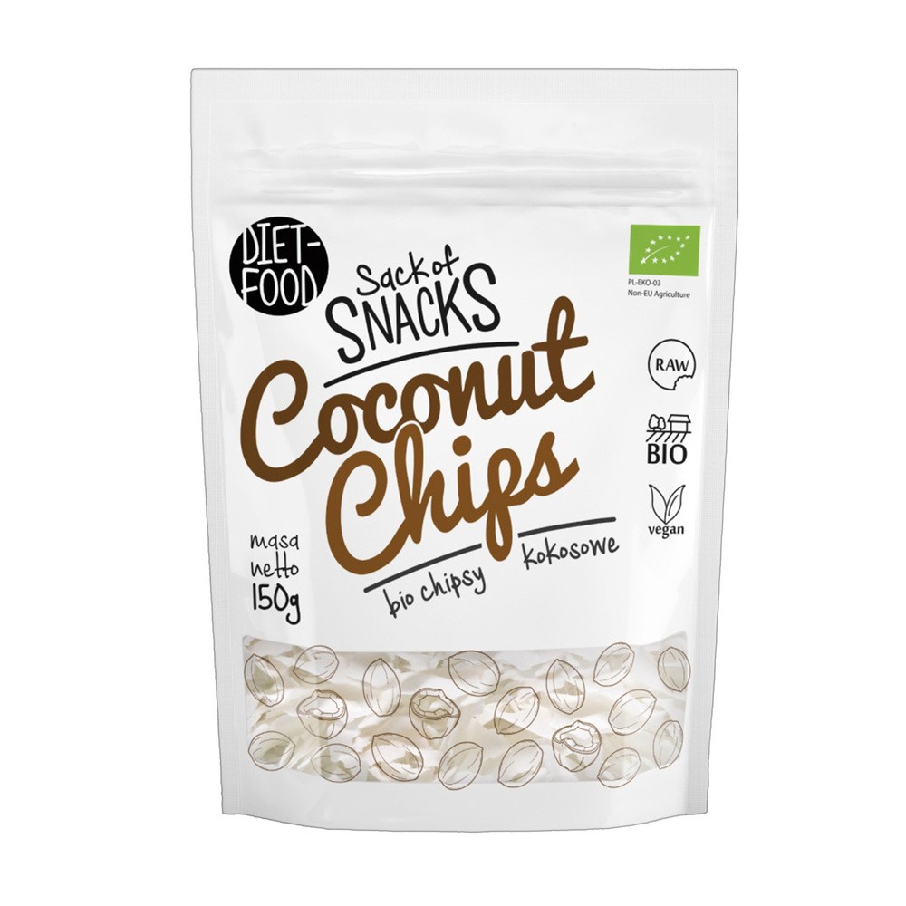 Diet-Food Coconut Chips BIO Chipsy Kokosowe 150g MIPCHIPSYKOKO