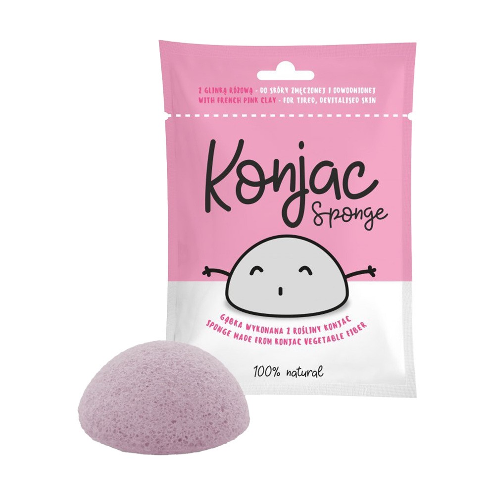 Gąbka Konjac do twarzy - Różowa