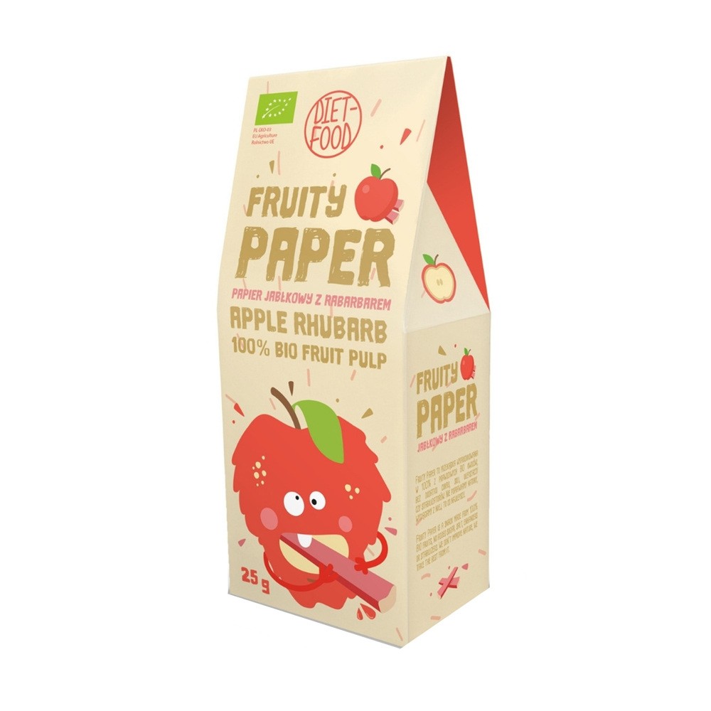 Diet-Food Papier owocowy jabłko+rabarbar 25g Dzień Kobiet | Taniej o 8%