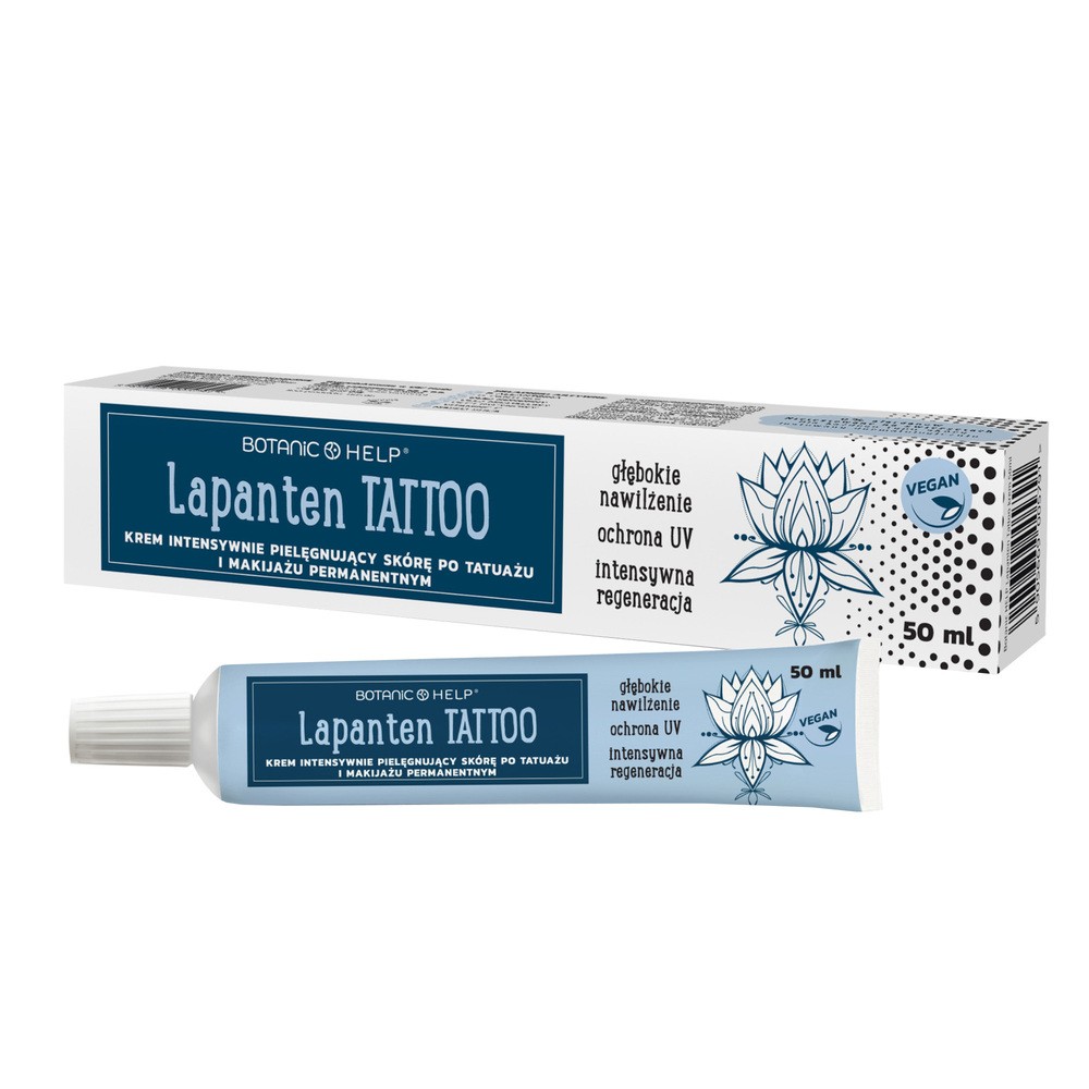 BotanicHelp Lapanten TATTOO Krem po zabiegu tatuażu i makijażu permanentnego, 50ml
