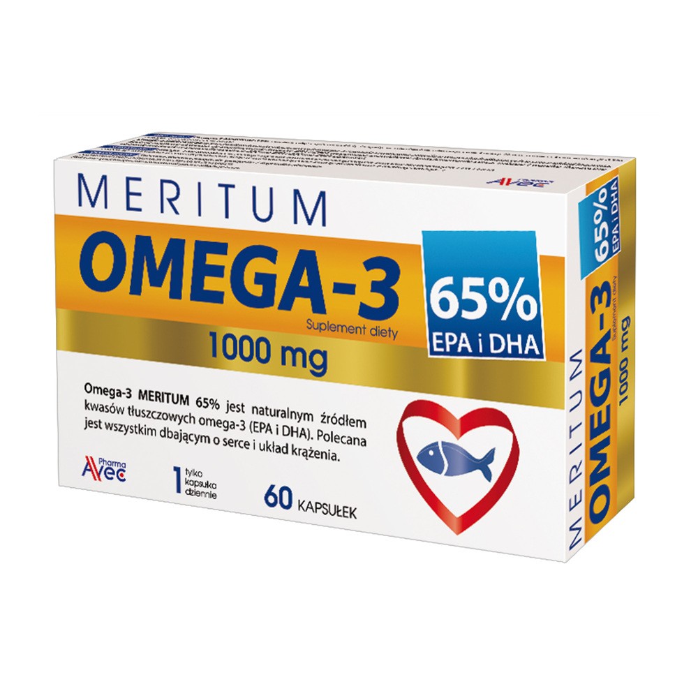 Avec Pharma Omega-3 Meritum 65%, 60 kapsułek