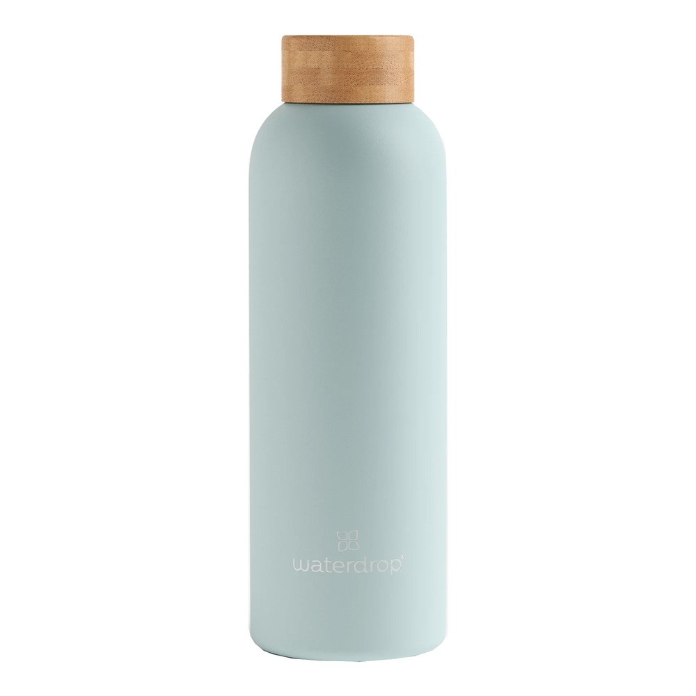 Zdjęcia - Shaker sportowy Waterdrop, stalowa butelka termiczna, pastelowy turkus mat, poj. 600 ml, 1 szt.