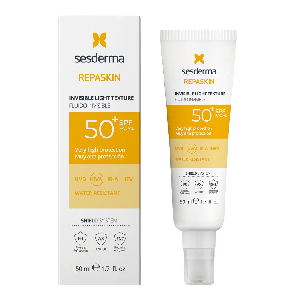 Sesderma Repaskin Invisible, Fluid przeciwsłoneczny do twarzy SPF50+