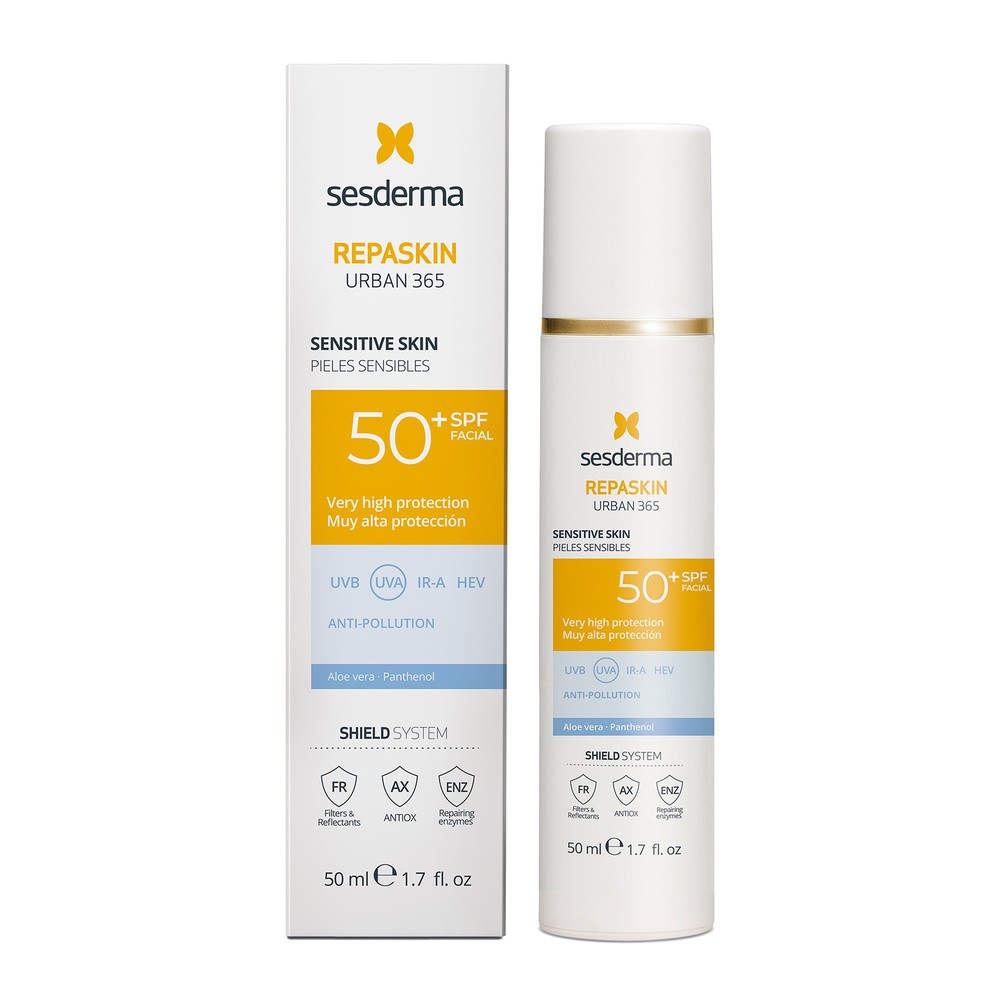 Sesderma Repaskin Urban 365, Krem przeciwsłoneczny do skóry wrażliwej SPF50+