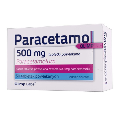 Paracetamol Olimp, 500 mg, tabletki powlekane, 50 sztuk