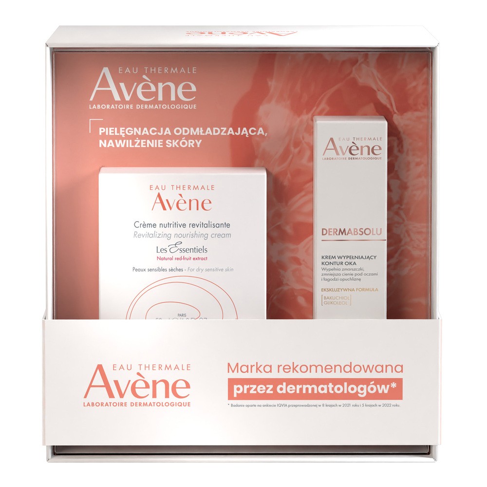 Avene zestaw: Odżywczy krem rewitalizujący 50ml + Dermabsolu Krem pod oczy 15ml