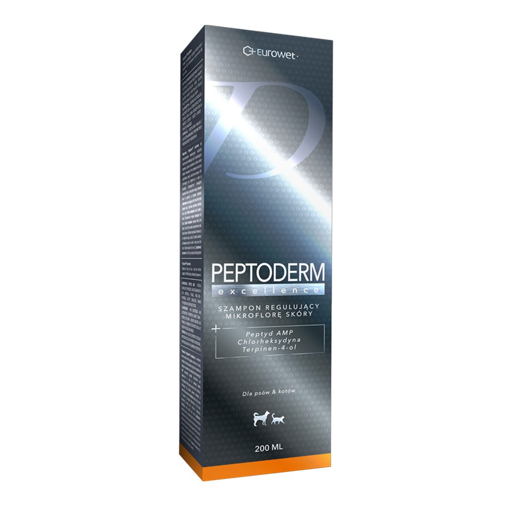 Eurowet PEPTODERM EXCELLENCE szampon pies kot 200ml