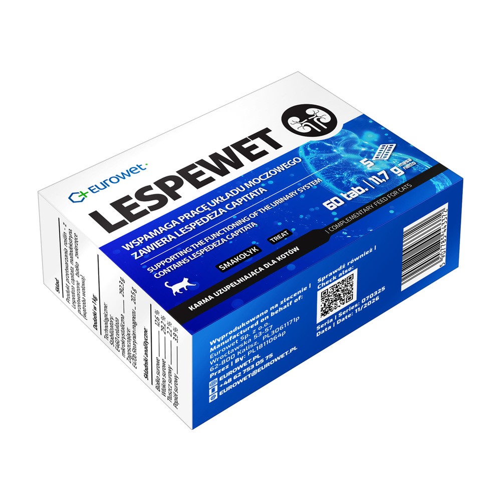 EUROWET Lespewet 60tabl dla kotów