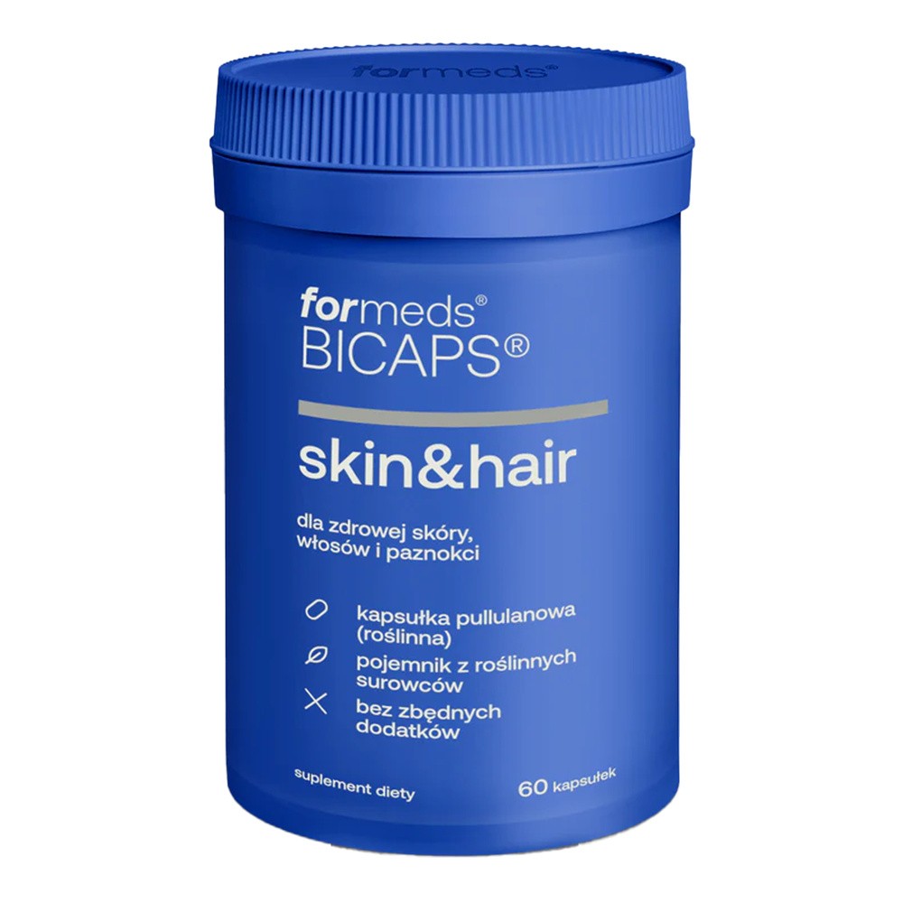 BICAPS Skin&Hair, Skóra i Włosy, 7 składników, Formeds, 60 kapsułek