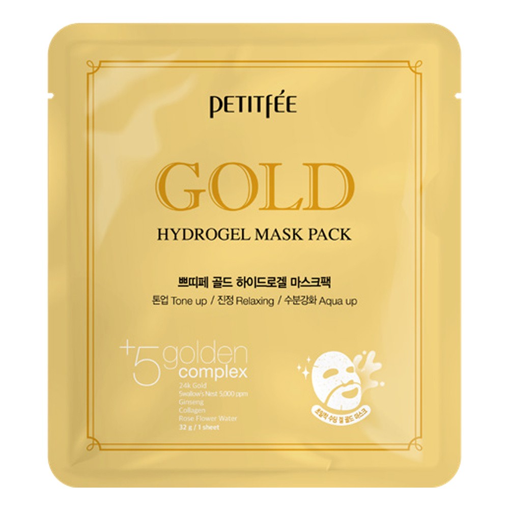 Petite Petite Gold Hydrożelowa Nawilżająco-Kojaca Maska ze Złotem 32g