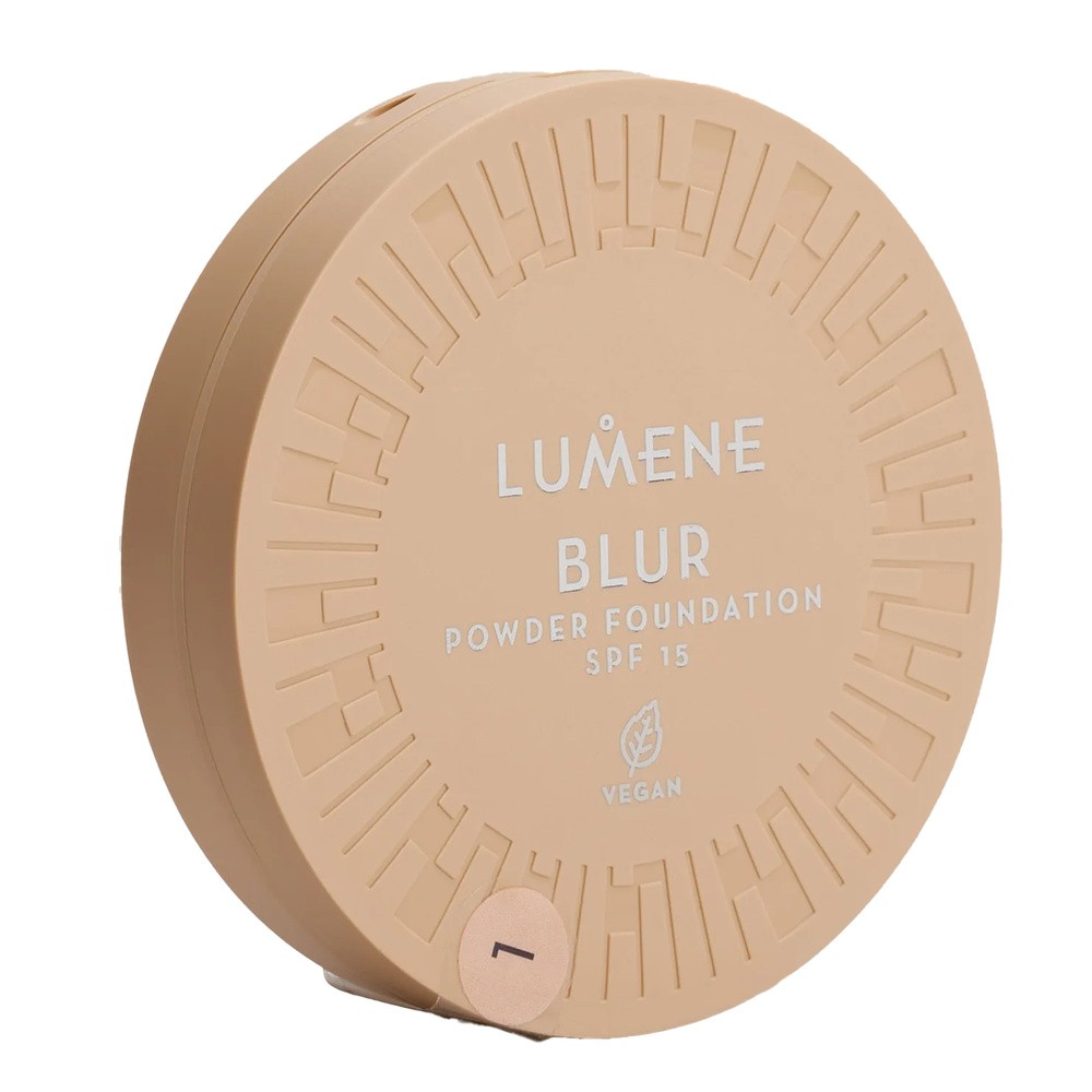 Lumene BLUR Powder Foundation - SPF15 - Wegański podkład do twarzy w pudrze - 10 g - 1