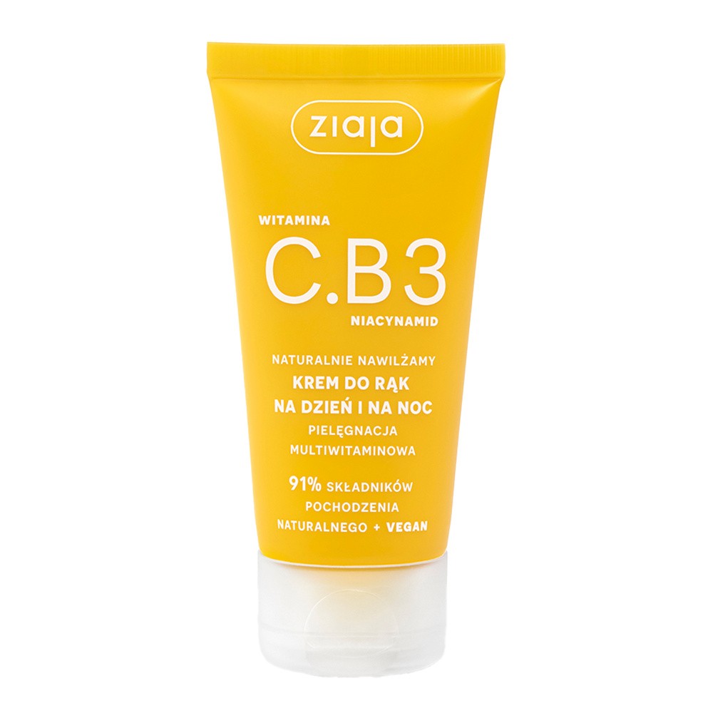 Ziaja Witamina C.B3 Niacynamid Naturalnie Nawilżamy, krem do rąk, na dzień i na noc, 50 ml
