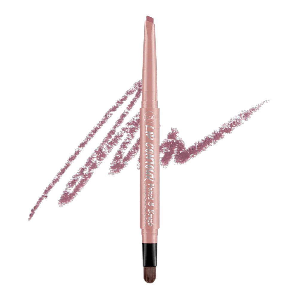 J.Cat Lip Contour Pencil & Brush Automatyczna konturówka do ust z pędzelkiem, 212 Mystic Mauve Beige