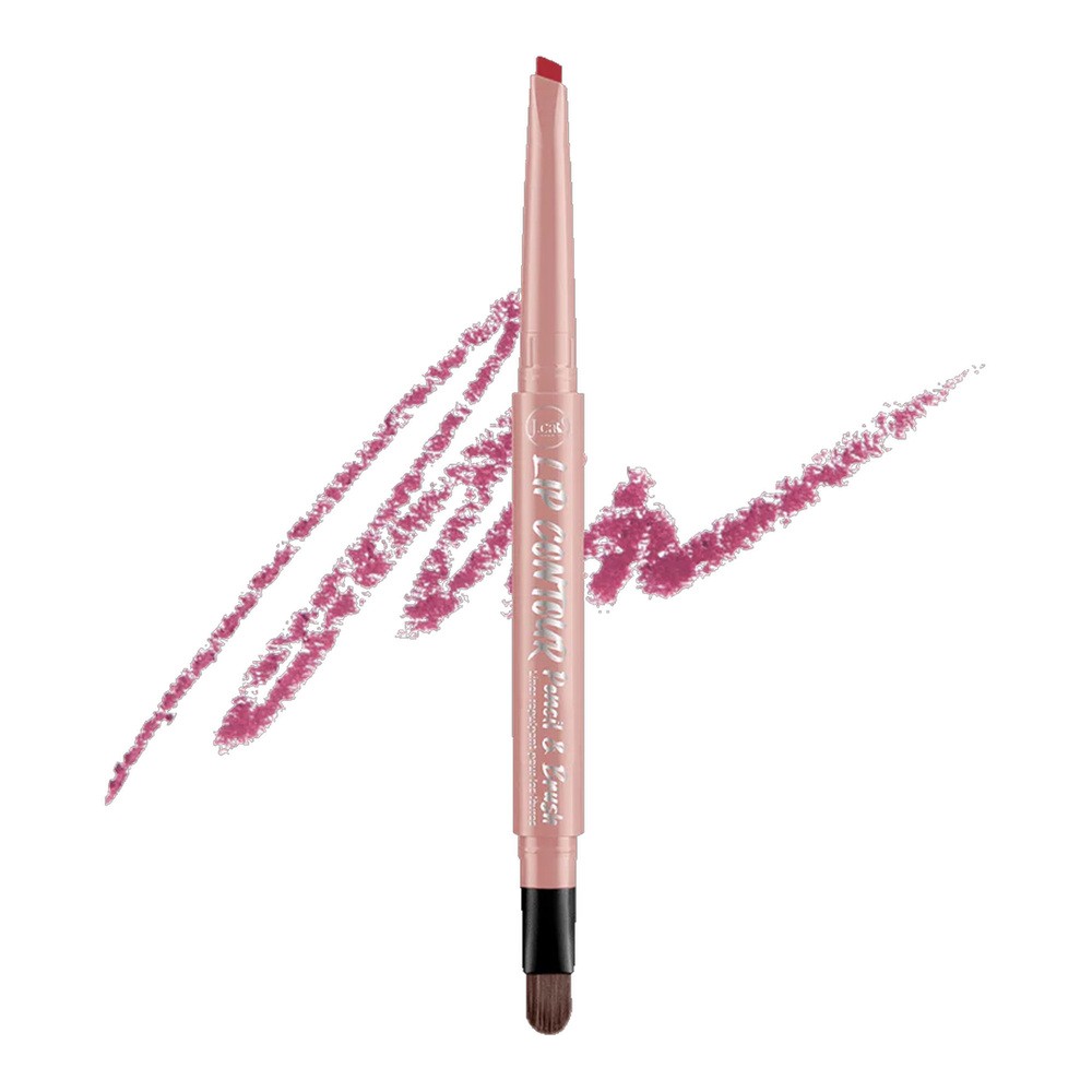 J.Cat Lip Contour Pencil & Brush Automatyczna konturówka do ust z pędzelkiem, 208 Rose Mauve