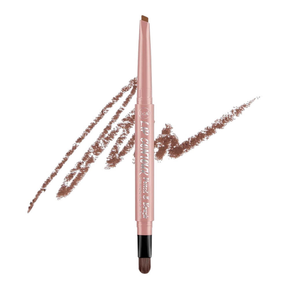 J.Cat Lip Contour Pencil & Brush Automatyczna konturówka do ust z pędzelkiem, 207 Toffee
