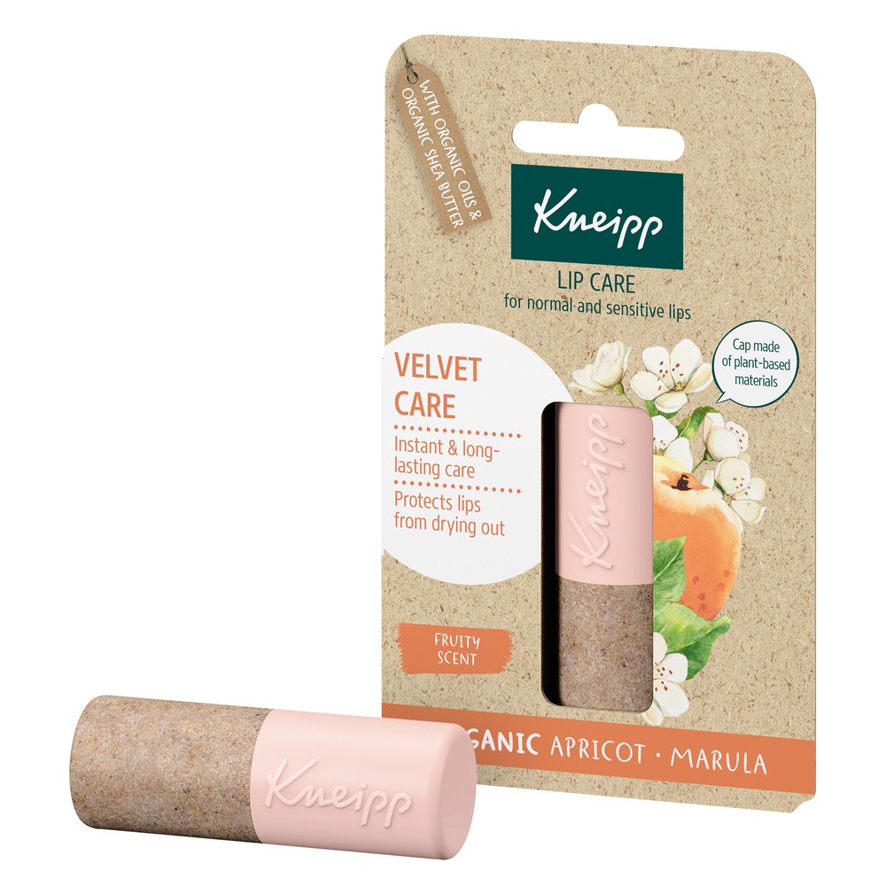 Kneipp Velvet Care, balsam do ust, brzoskwinia i marula, 4,7 g
