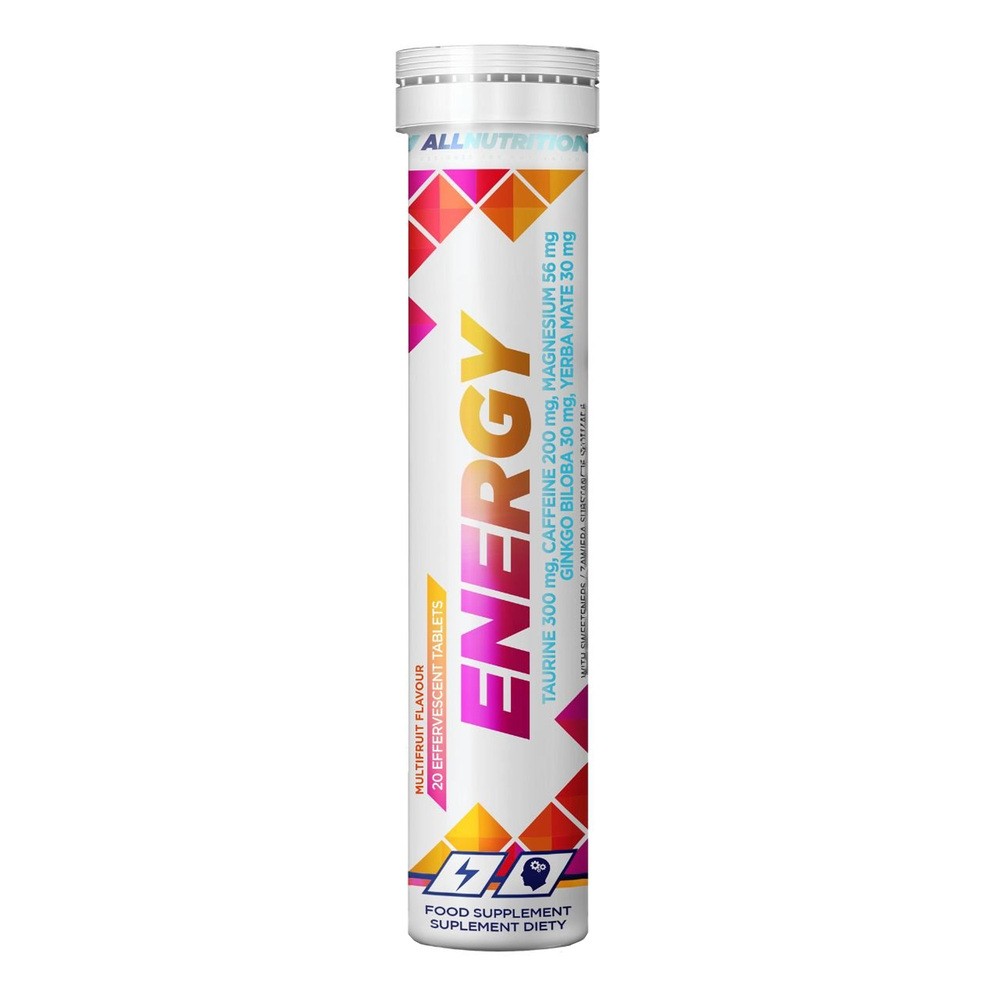 Allnutrition Energy, smak owocowy, 20 tabletek musujących
