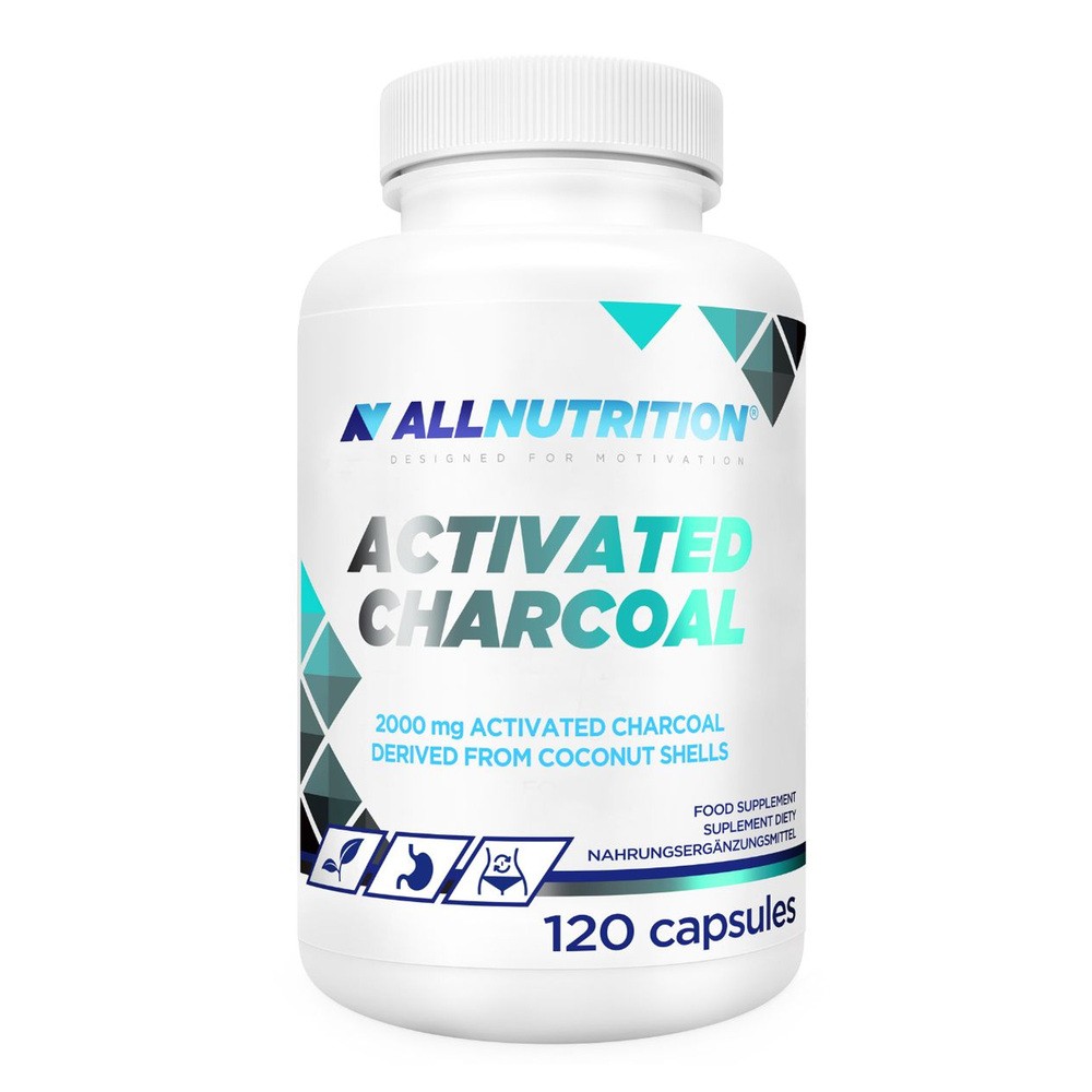 Allnutrition Activated Charcoal, Preparat na Dolegliwości Ukł. Trawiennego, Kapsułki