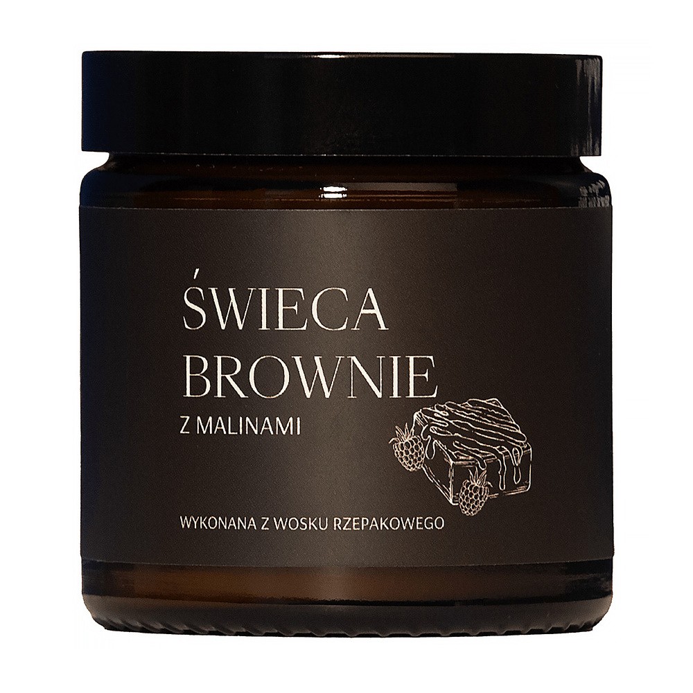 Mglife Świeca rzepakowa brownie z malinami 120 ml