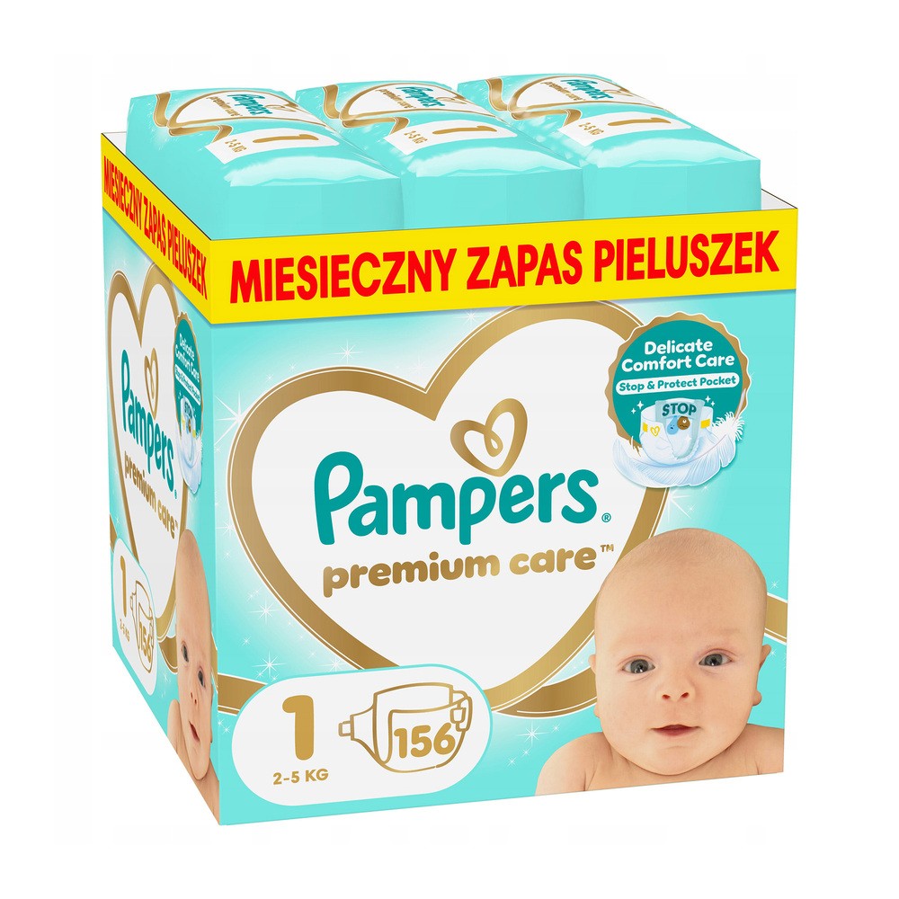 Pieluchy PAMPERS Premium Care 1 (156 szt.)