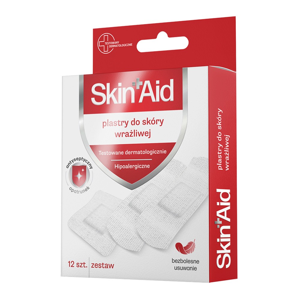 Skin Aid, plastry do skóry wrażliwej, 12 sztuk
