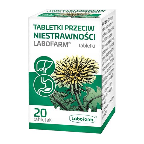 Labofarm Tabletki przeciw niestrawności, 20 tabletek