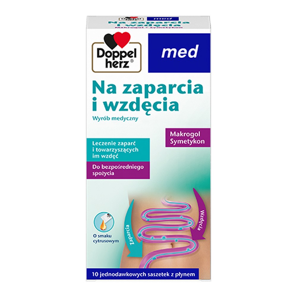 Doppelherz med. Na zaparcia i wzdęcia, saszetki, 20 ml