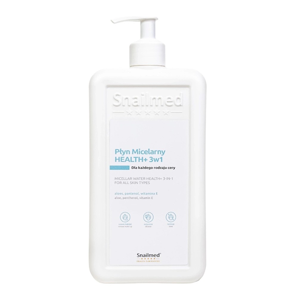 Snailmed, płyn micelarny HEALTH+ 3w1, 480 ml