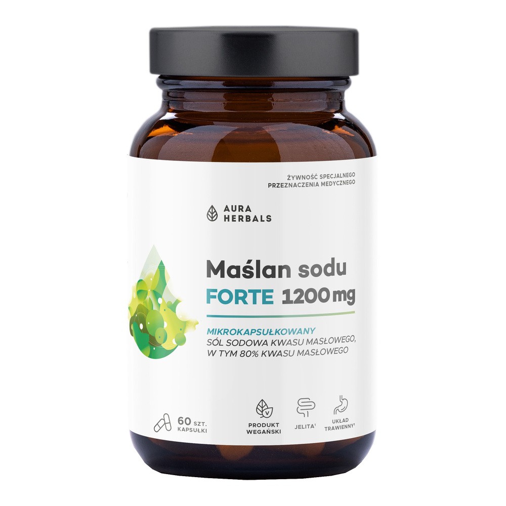 Aura Herbals Maślan Sodu Forte 1200mg Suplement Diety 60 Kapsułek