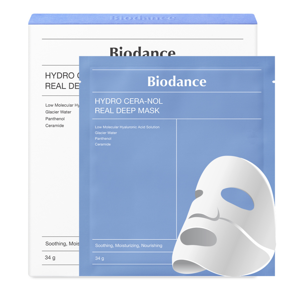 Biodance Hydro Cera-Nol Real Deep Mask nawilżająco-kojąca maseczka w płachcie 4 x 34g