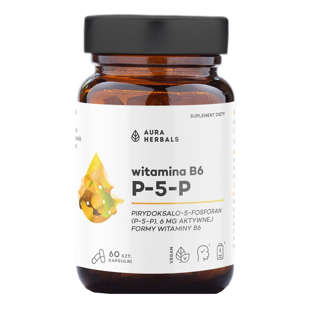 Aura Herbals Witamina B6 P-5-P Suplement Diety 60 Kapsułek