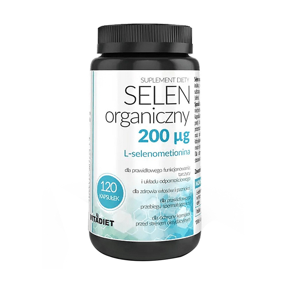 VITADIET Selen organiczny 200 µg, 120 kaps.