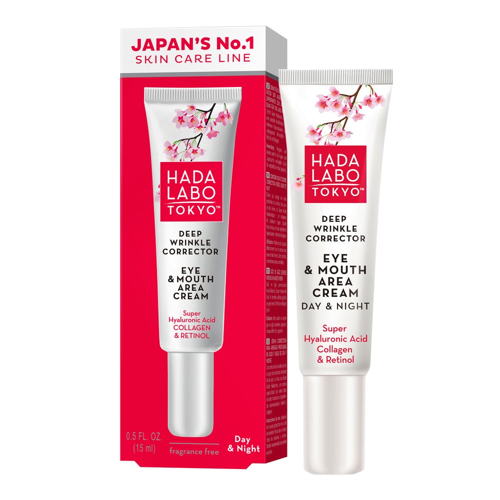 HADA LABO TOKYO - Deep Wrinkle Corrector - Krem na najgłębsze zmarszczki do okolic oczu i ust na dzień i na noc - 15 ml