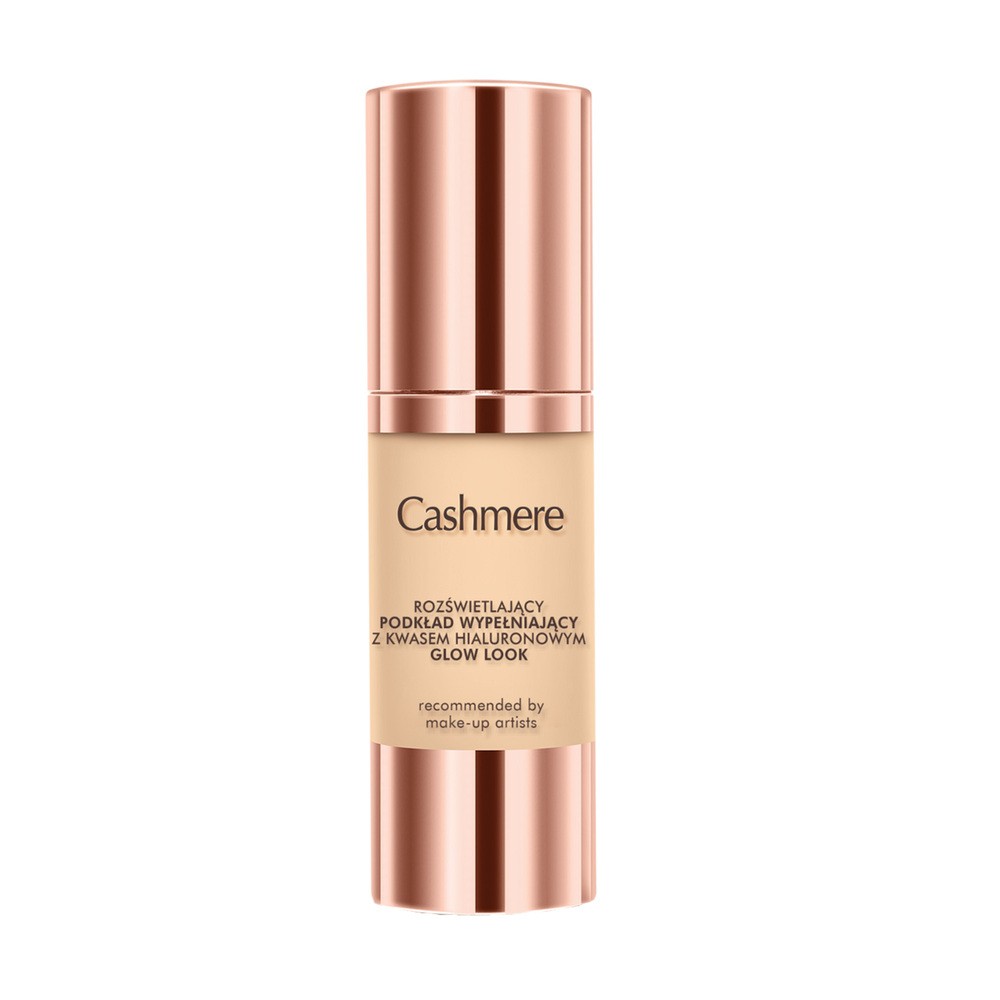 DAX Cashmere Glow Look Rozświetlający podkład wypełniający z kwasem hialuronowym, Beige