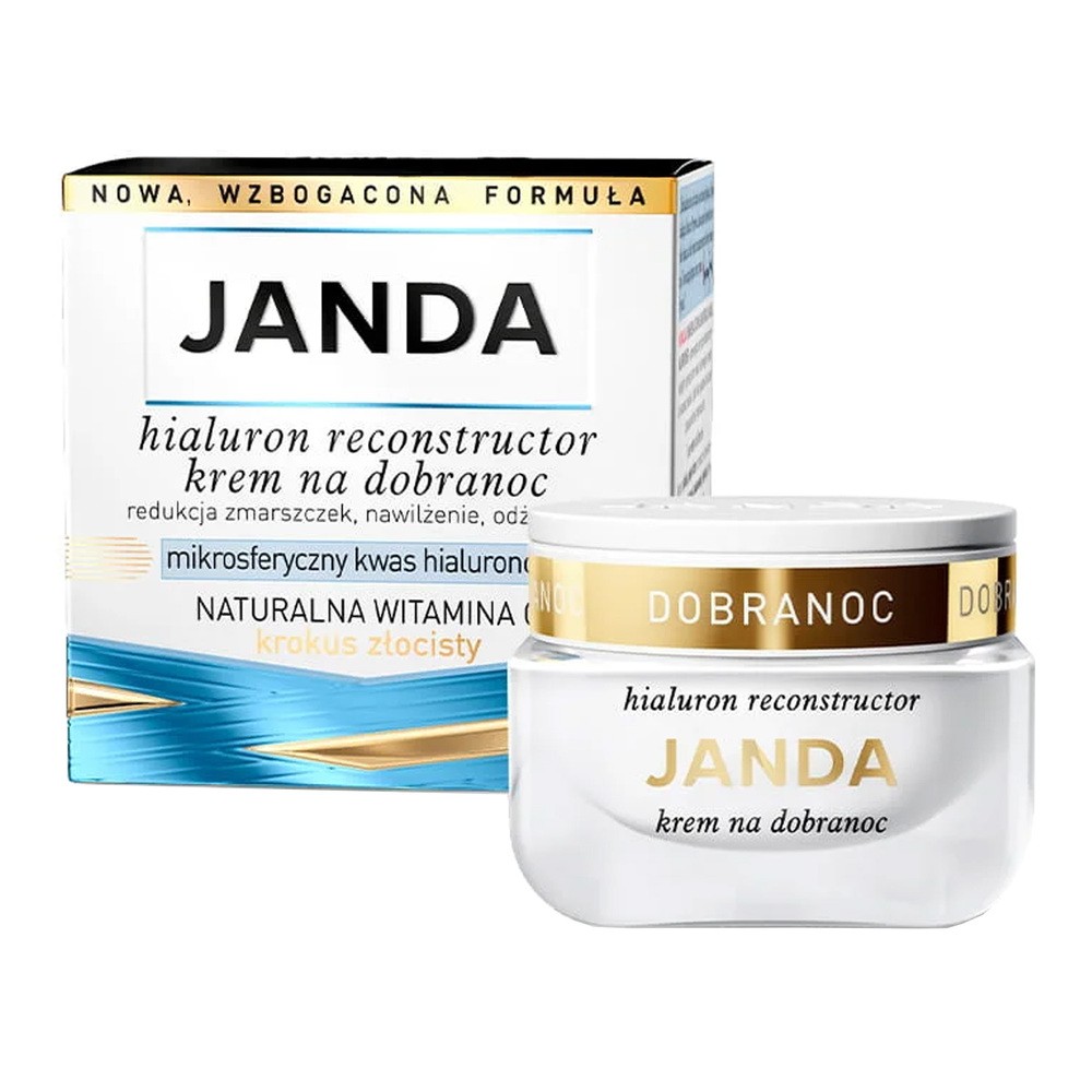 JANDA KREM DO TWARZY NA NOC REDUKCJA ZMARSZCZEK NAWILŻENIE ODŻYWIENIE 50 ML