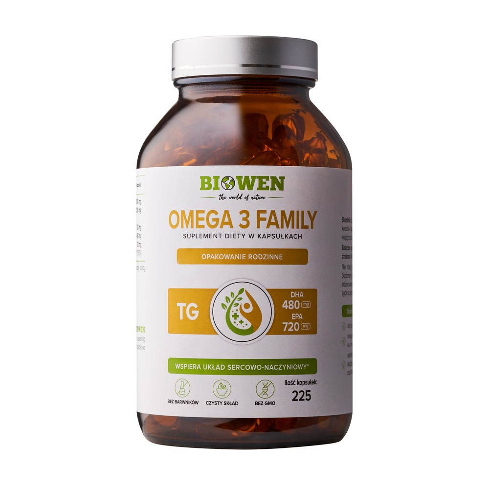 Biowen Omega 3 TG Family, 225 kapsułek