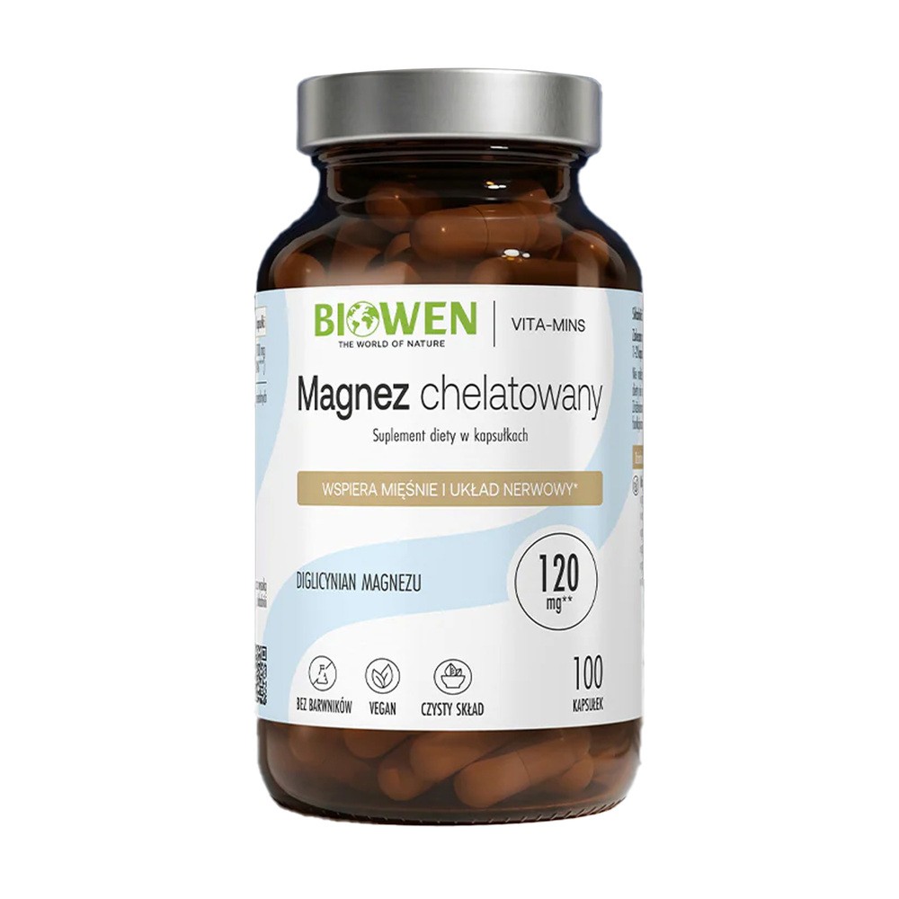 Biowen Magnez Chelatowany Diglicynian, 100 kapsułek