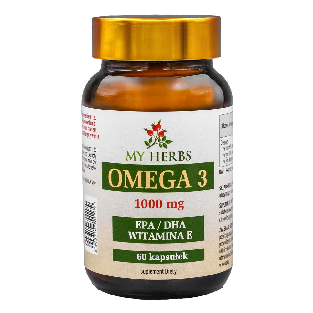 Bio Herbs, Omega 3 EPA/DHA Witamina E, 60 kaps.