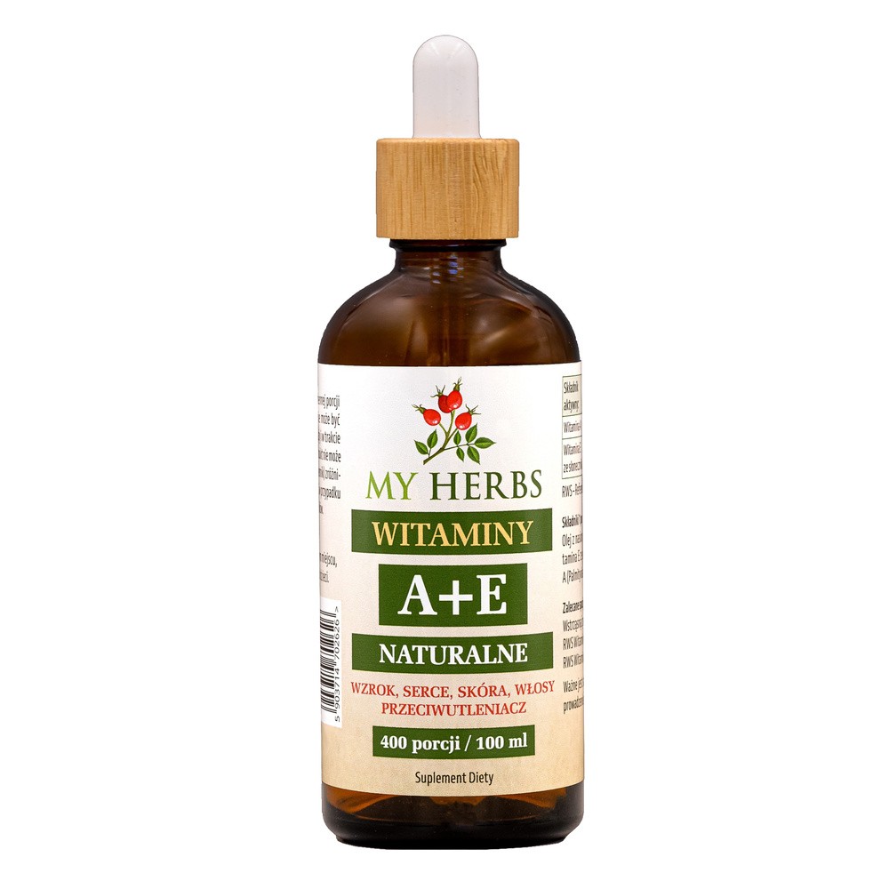 My Herbs Witaminy A+E, krople, 100 ml