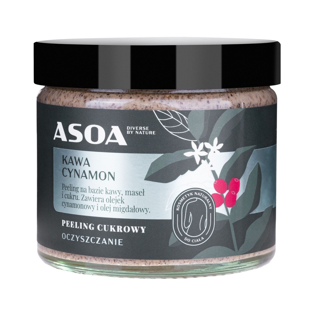 Asoa ASOA Peeling Cukrowy Kawa i Cynamon 250ml