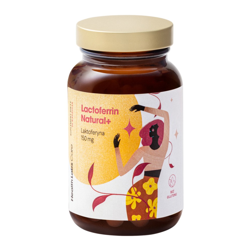 HealthLabs Lactoferrin Natural+ Laktoferyna 150 mg Suplement diety 30 kaps.
