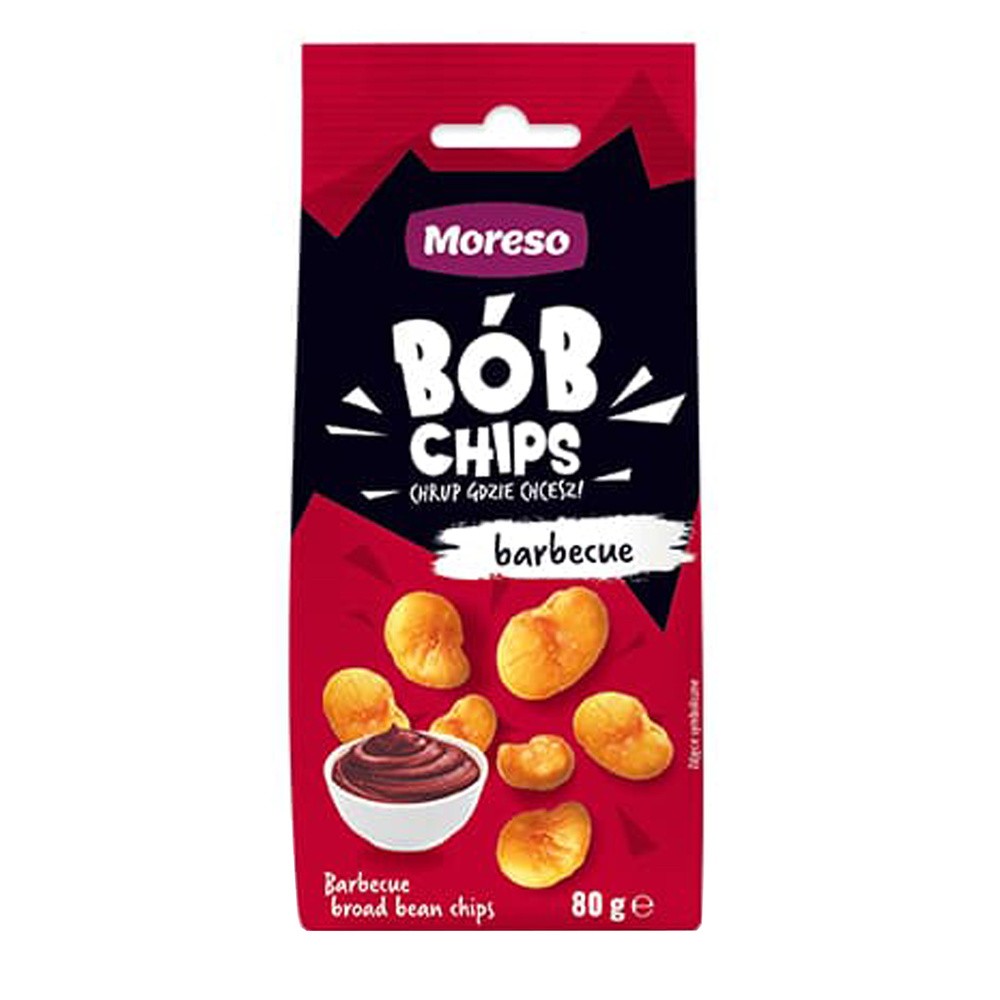 Moreso Chipsy z bobu o smaku barbecue 80g
