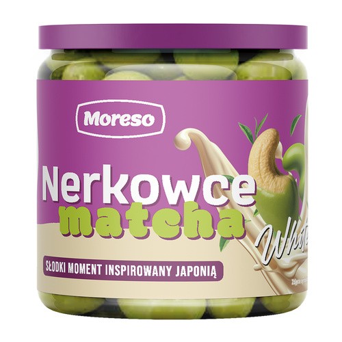 MORESO ORZECHY NERKOWCA W BIAŁEJ CZEKOLADZIE Z MATCHA 140g